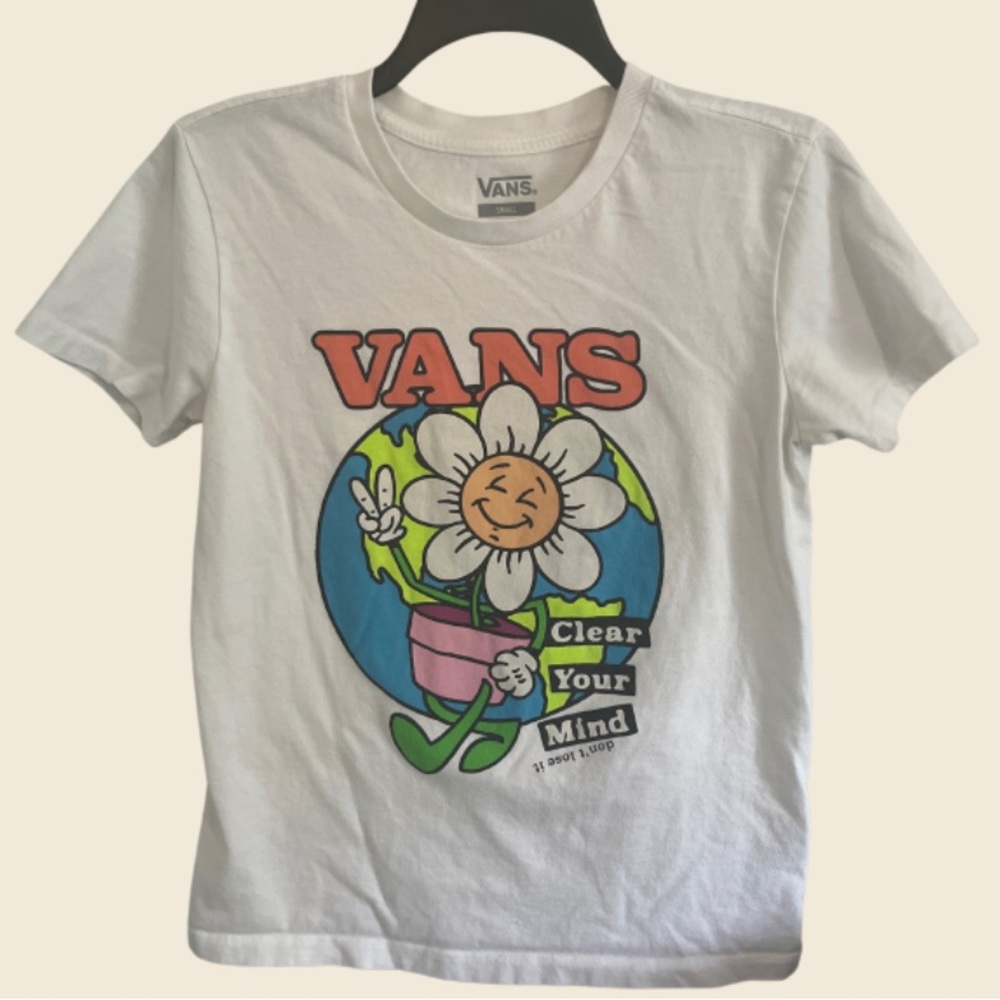 Vans Clear Your Mind Flower Graphic Tee Size S - Picture 1 of 3